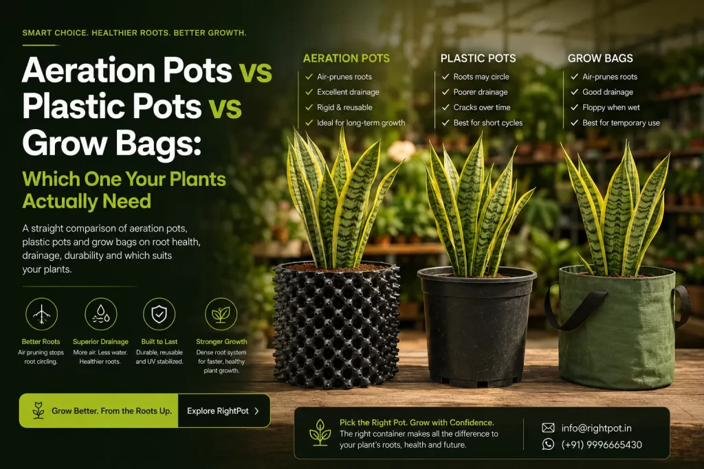 Aeration Pots vs Plastic Pots vs Grow Bags: Which One Your Plants Actually Need 3 aeration pots